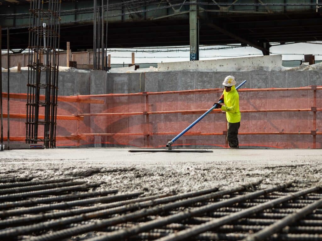 concrete pour for mat